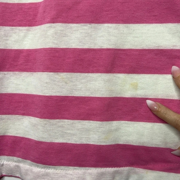 Single Stitch 80s 90s Vintage Paradise Cafe Striped Nautical Graphic T Shirt - Picture 6 of 11